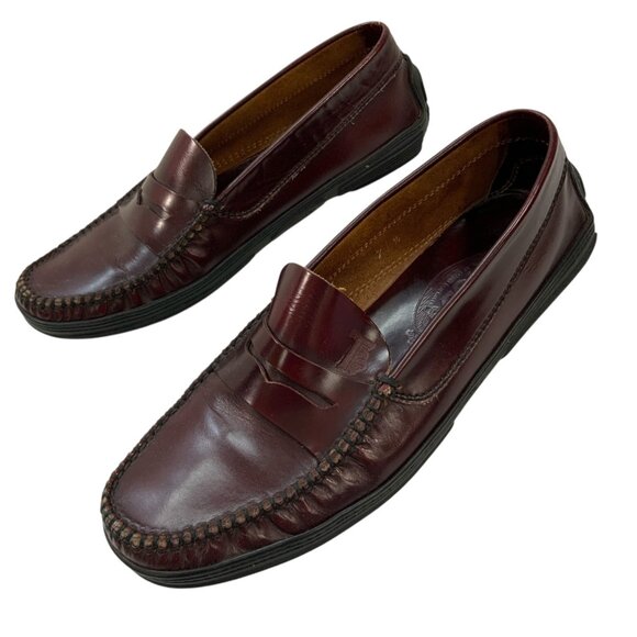 Tod\'s Mens Penny Loafers Shoes UK/7.5 US/9 Burgundy main image 8